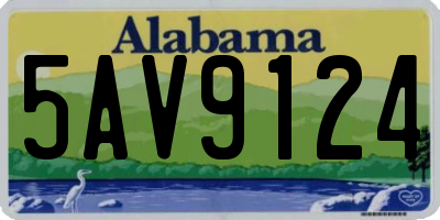 AL license plate 5AV9124