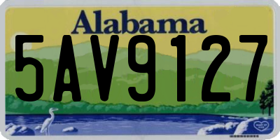 AL license plate 5AV9127
