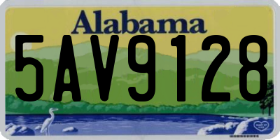 AL license plate 5AV9128