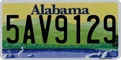 AL license plate 5AV9129