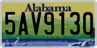 AL license plate 5AV9130