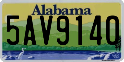 AL license plate 5AV9140