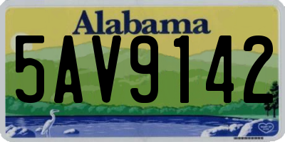 AL license plate 5AV9142