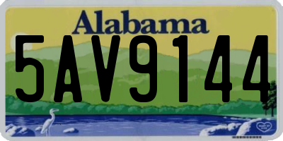 AL license plate 5AV9144