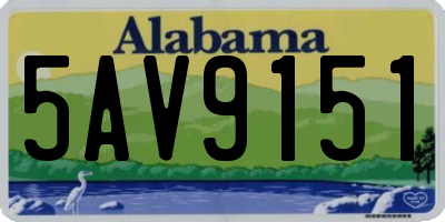 AL license plate 5AV9151