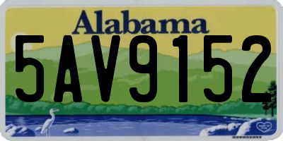 AL license plate 5AV9152