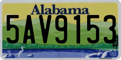 AL license plate 5AV9153