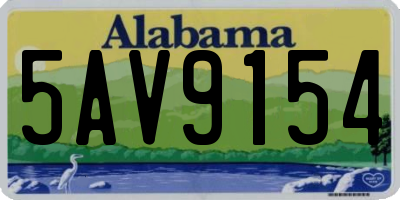 AL license plate 5AV9154