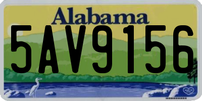 AL license plate 5AV9156