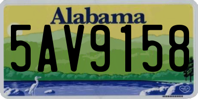 AL license plate 5AV9158