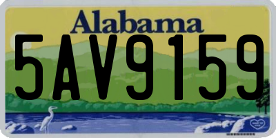 AL license plate 5AV9159