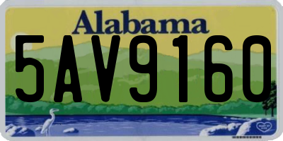 AL license plate 5AV9160