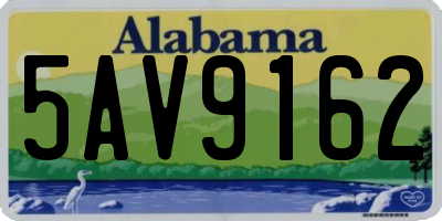AL license plate 5AV9162