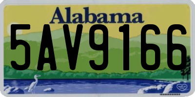 AL license plate 5AV9166