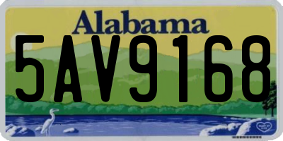 AL license plate 5AV9168