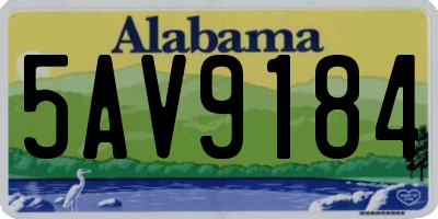 AL license plate 5AV9184