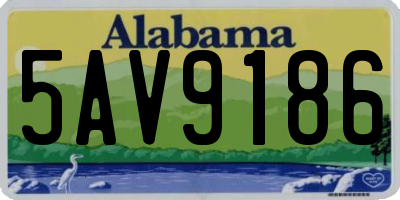 AL license plate 5AV9186