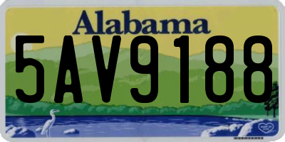 AL license plate 5AV9188