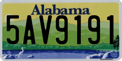 AL license plate 5AV9191
