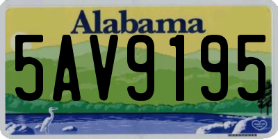 AL license plate 5AV9195