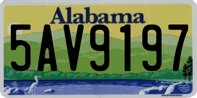 AL license plate 5AV9197