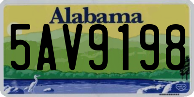 AL license plate 5AV9198