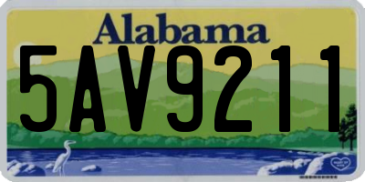 AL license plate 5AV9211