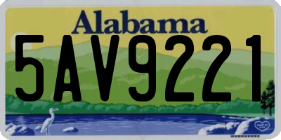 AL license plate 5AV9221