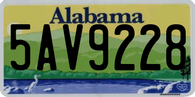 AL license plate 5AV9228