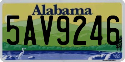 AL license plate 5AV9246