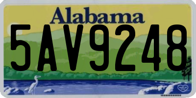 AL license plate 5AV9248