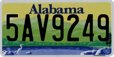 AL license plate 5AV9249