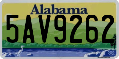 AL license plate 5AV9262