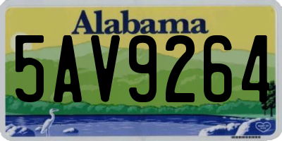AL license plate 5AV9264