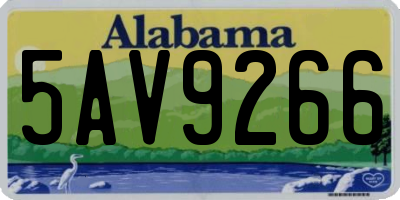 AL license plate 5AV9266
