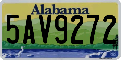 AL license plate 5AV9272