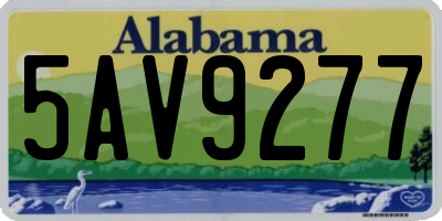 AL license plate 5AV9277