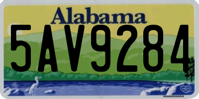 AL license plate 5AV9284