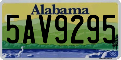 AL license plate 5AV9295