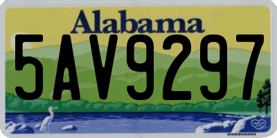 AL license plate 5AV9297