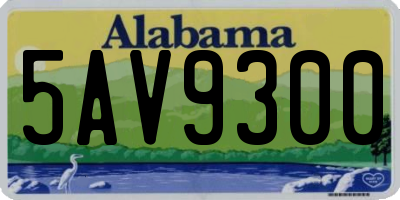 AL license plate 5AV9300