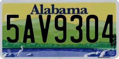 AL license plate 5AV9304