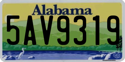 AL license plate 5AV9319