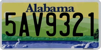 AL license plate 5AV9321