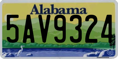 AL license plate 5AV9324