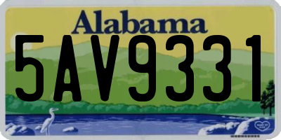 AL license plate 5AV9331
