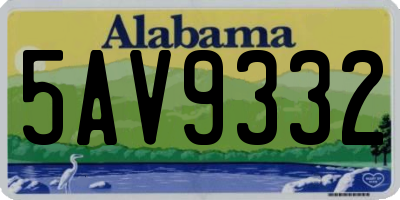 AL license plate 5AV9332
