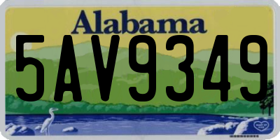 AL license plate 5AV9349