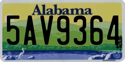 AL license plate 5AV9364