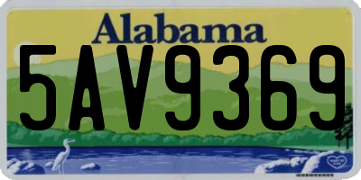 AL license plate 5AV9369